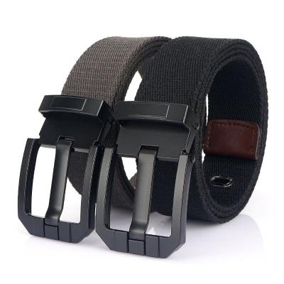 China 2021 New Unisex Pin Buckle Casual Canvas Woven Belt Canvas + Alloy Buckle Belt for sale