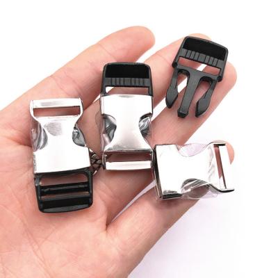 China Quick Release 15/25/32 mm Zinc Alloy Accessories Backpack Buckle Semi-plastic Clothes Fashion Buckle for sale