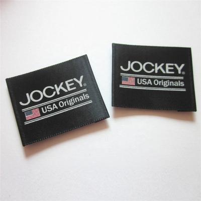 China Factory Free Clothing Label Wash Label Sustainable Underwear Woven Label Design for sale