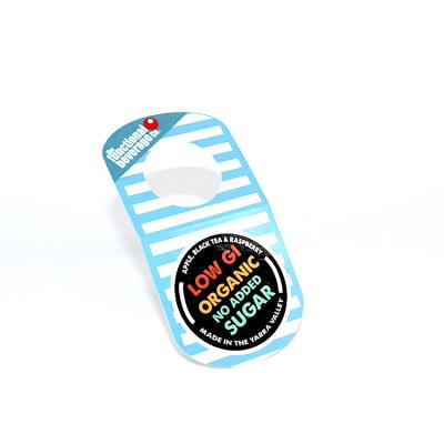 China Sustainable Folded Custom Jars Packaging Tag , Hanging Tags For Sock , Paper Hanger Tag for sale