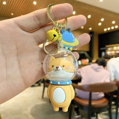 China Custom Cute Anti-lost/Decorative/Gift 3D Cartoon Cute Key Chain With Wrist Strap Car Accessories Bag Ornament Doll PVC Gold Keychain Gift for sale