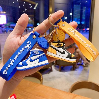 China Anti-lost/Decorative/Gift Sale Mini 3D Brand AJ Hot Air Sneaker Shoe Sports Sneaker Key Chain Car PVC Key Chain Key Chain Pendant Accessory for sale