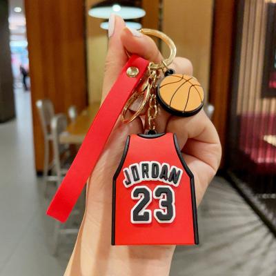 China New Jordan Jersey Key Chain, Basketball Bag Key Chain, PVC Doll Key Chain for sale