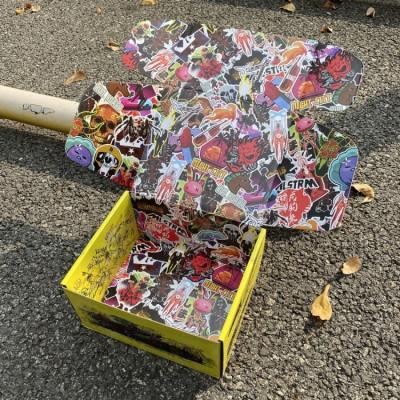 China Recycled materials custom airplane box, flip double sided paper box, clothing packaging color box. for sale