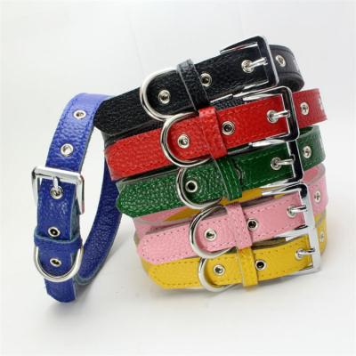 China Luxury Soft Custom Adjustable Leather Pet Dog Collar Dog Collar for Small Medium Large Dogs for sale