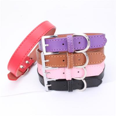 China Personalized Soft Leather Dog Collars With Alloy Hardware For Small Medium Large Dogs Customized Leather Pet Collars for sale