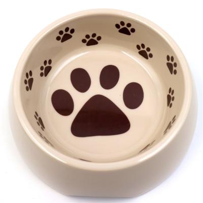 China Cat Feeding Dish Stylish Footprint Sustainable Dog Food Bowl Anti-Slip Feeding Bowl Pet Supplies for sale