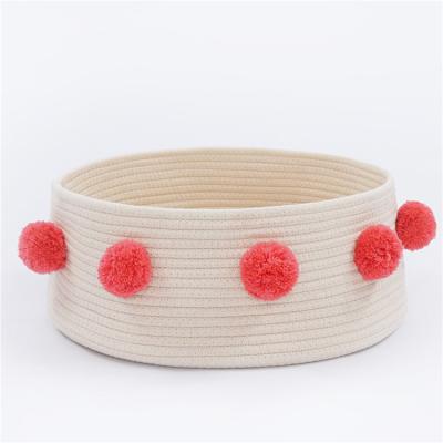 China Eco-Friendly Travel Pet Cotton Yarn Weaving Basket Dog Bed Cat Nest Cat Litter Pet Scratch Board for sale