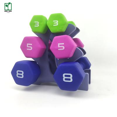 China Sports Fitness Factory Custom Women Use Vinyl PVC Neoprene Dip Dumbbell Gym Cheap Walking Dumbbell For Sale for sale