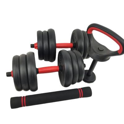 China Dumbbell Set Manufacturer Adjustable Cement Dumbbells Weightlifting 10kgs 15kgs 20kgs 30kgs 40kgs Barbell Fitness Dumbbell Set for sale