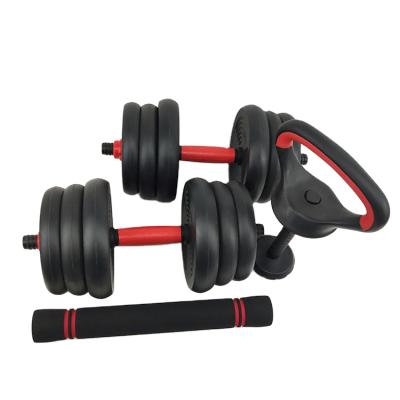 China Dumbbell Set 20 Kg Plastic Cement Dumbbell Set for sale