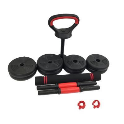 China Cheap High Quantity Dumbbell Set / Hexagon Cement Dumbbell Form Cement Vinyl Concrete Dumbbell With Stand for sale