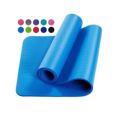 China Wholesale Fitness Family 10mm Lengthened Yoga Mat NBR Multi Function Sports Fitness Non Slip Yuga Mat for sale