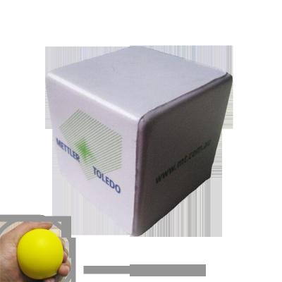 China Stress Relax Promotional Release Pressure Foam Ball Anti Stress Ball Cube Shaped PU Stress Ball Toy for sale