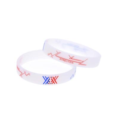 China Eco-Frendly Customized Cheap Custom Advertising Eco-friendly Night Light Gifts Logo Silicone Wristband Wristband for sale