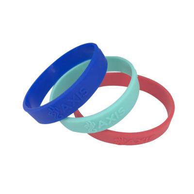 China Eco-Frendly Cheap Promotional Gift Customized Gifts Logo Silicone Wristband Embossed Eco-friendly Cheap Custom Advertising Wristband for sale