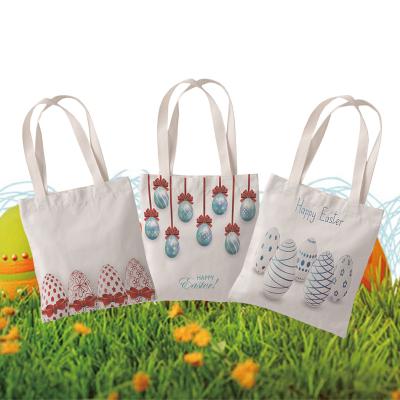 China Recyclable Full Easter Print Design Canvas Easter Designs Easter Candy Bags Gift Bags for sale