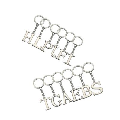 China Durable Hot Promotional Enamel Zinc Alloy Zinc Alloy Custom Souvenir Metal Letter Key Chains Promotional Key Chains for sale