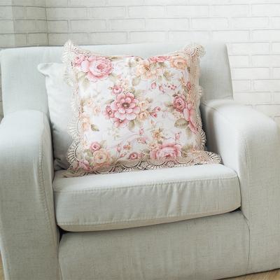 China Non-toxic Wholesale Cheap Colorful Flower Design Jacquard Print Decoration Pillow Cover for sale