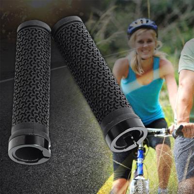 China Good Fit 1pair Non Slip Mountain Riding Bicycle Handlebar Bike Grips Grips Cover Bike Part Accessories TPR Cycling Grips for sale