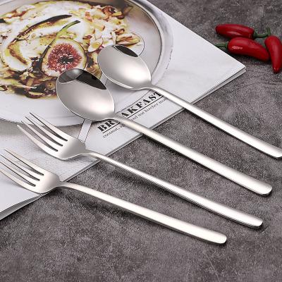 China Viable Korean Style Spoon Fork Stainless Steel Flatware Set Hotel Restaurant Spoon Flatware Set For Party for sale