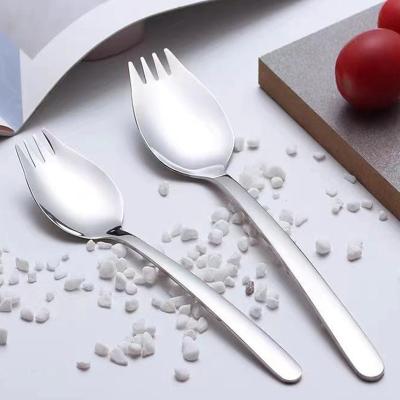 China Amazon Hit Table Spoon Viable 304 Stainless Steel Cutlery Spoon And Fork In Material Multifunctional Metal Spoon And Fork for sale