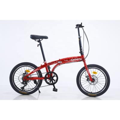 China 20 Inch Mini Ply Disc Brake Portable High Carbon Steel City Bicycle for sale