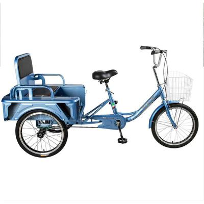 China Pedal-powered tricycle of the old man's tricycle for the elderly portable three-wheeled bicycles for leisure for sale