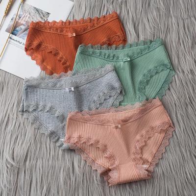 China Cotton Lace Antibacterial Panties For Women Girls Underwear Bragas Lenceria Mujer Encaje for sale