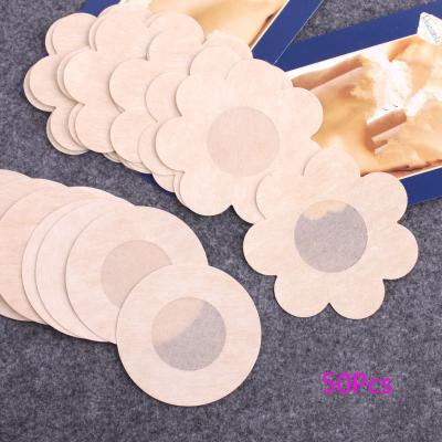 China Seamless Nonwoven Fabric Pies For Woman Invisible Bra Waterproof Disposable Nipple Stickers Waterproof Nipple Covers for sale