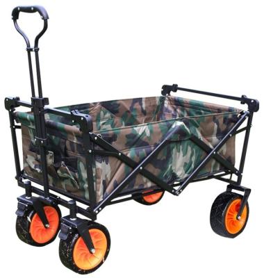 China Tools Folding Trolley Cart Heavy Duty Folding Utility Cart All Terrain Patio Garden Beach Cart Outdoor Trolley for sale