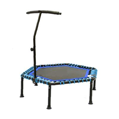 China Free Hexagonal Free Trampoline Home Use Space Net Spring Protector Mini Personal Indoor Free Folding Commercial Trampoline For Kids for sale