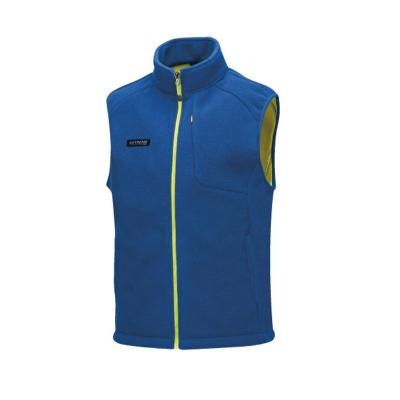 China Custom Embroidered Color Mens Warm Cargo Camping Zipper Fleece Windproof Sleeveless Vest for sale