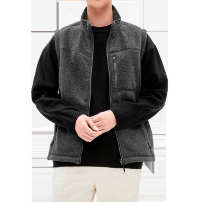 China Breathable Wholesale Custom Zipper Unique Sherpa Fleece Outer Vest For Men for sale