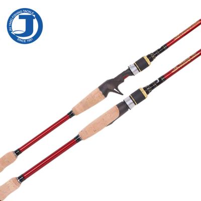 China Low MOQ 2.13M Carbon JIUYANG Spin 30T+40T ML Power Fuji Snakehead Guide Fishing Rod Carbon Fiber With Wooden Reel Seat for sale