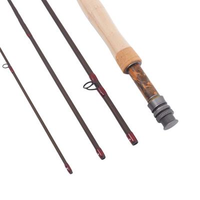 China 4 Pieces 30T+40T Carbon Fly Fishing Rod Portable Red Carbon Fishing Rod Blank for sale