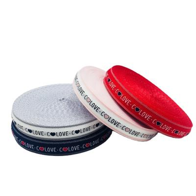 China Viable Red Outdoor Furniture Webbing Polyester Jacquard Webbing Tape Jacquard Pink Web for sale