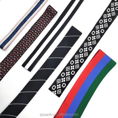 China Jacquard Polyester Webbing Elastic Band Elastic Webbing Elastic Waistband Polyester Elastic for sale