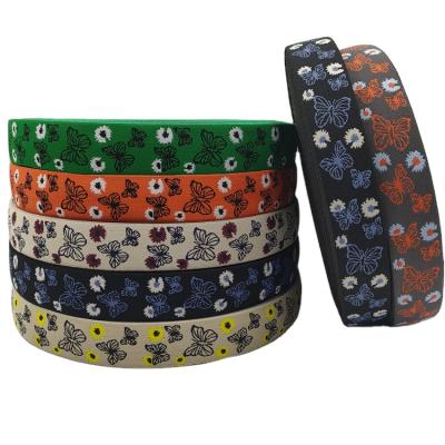 China Durable Nylon Elastic Band Elastic Band Jacquard Webbing Strap Binding For Dress for sale