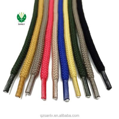 China Sustainable Cord Polyester Round Twine With Tips Custom Dipped Ends Cord Ties Head Transparent for sale