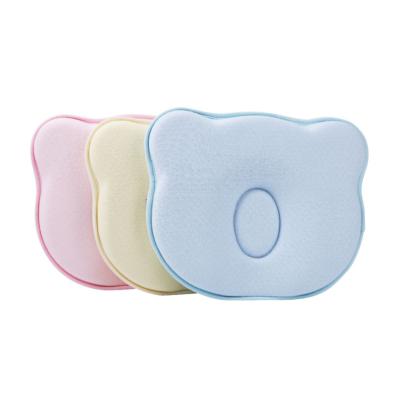 China 2021 High Quality Folded No Smell Memory Foam Baby Pillow Baby Flat Head Pillow for sale