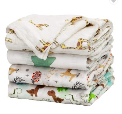 China Sniff Anti-Static Baby Muslin Wrap Large Organic Bamboo Blankets Mice Blanket 4 Layer Rainbow for sale