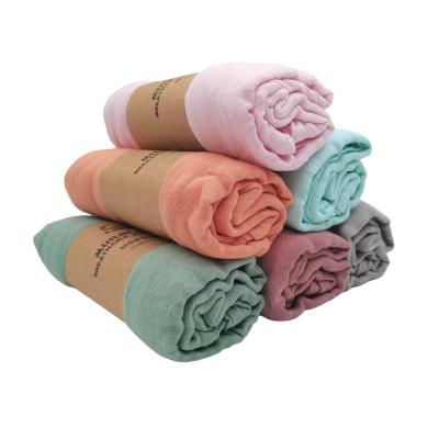 China Rainbow Anti-Static Muslin Wraps Boy Flowering Spring Sets Breathable Private Label 70% Kids Girl Bamboo 30% Super Soft Cotton 120cm for sale