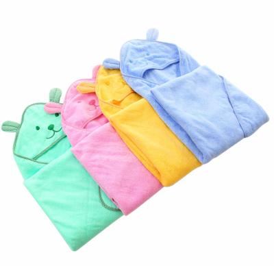 China Viable Bamboo Baby Hooded Kids Beach Bath Bear Towel Organic Terry Towels Wholesale 90*90cm for sale