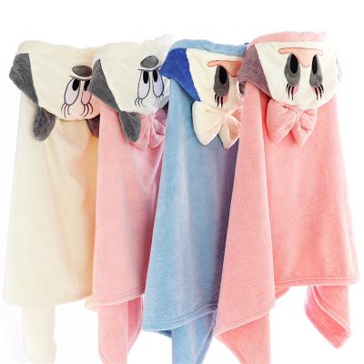 China 2021 Sustainable Custom Cotton High Quality Organic Bamboo Animals Baby Hooded Towel for sale