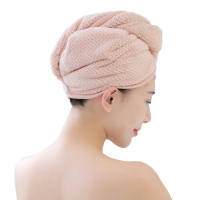 China Child Safe Microfiber Velvet Microfiber Hair Dryer Bath Hair Towel Wrap Dry Hair Hat Dryer Turban Extra Long Turban For Kids Fiber for sale