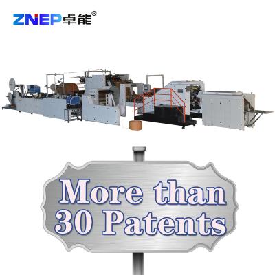 China food & Beverage Plant ZNEP Food Paper Machine Brown Bottom Paper Bag Making Machine For Paper Bags for sale