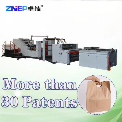 China Building Material Shops Paper Bag Automatic Rope Handle Handle Making Paper Bag Machine Made for sale