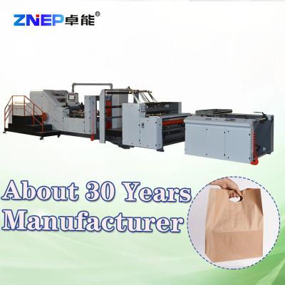 China Building Material Shops Automatic Shopping Paper Carry Kraft Paper Bag Handle Making Machine for sale