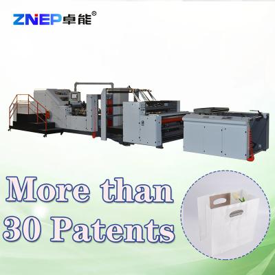 China Building Material Shops ZD-F350S Full Automatic Luxury Paper Bag Machine Gift Paper Bag Making Machine With Insert Bottom Carton for sale